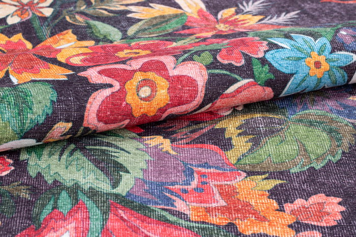 Conceptum Alfombra Soul Chenille Black AL 322 150 x 230 cm 100% Poliéster Lavable a Máquina
